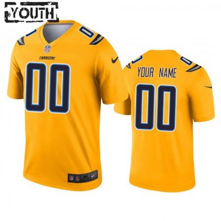 Kinder Los Angeles Chargers Trikot Personalisiert Inverted Legend Grau